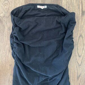 Sundry Ruched Knit Black Skirt
